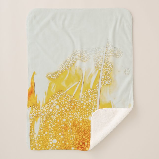 Couverture Sherpa Illustration sur le thème de la flamme jaune (Devant)