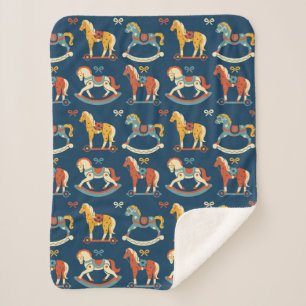 Couverture Sherpa Illustration vintage du vecteur lumineux des hors-