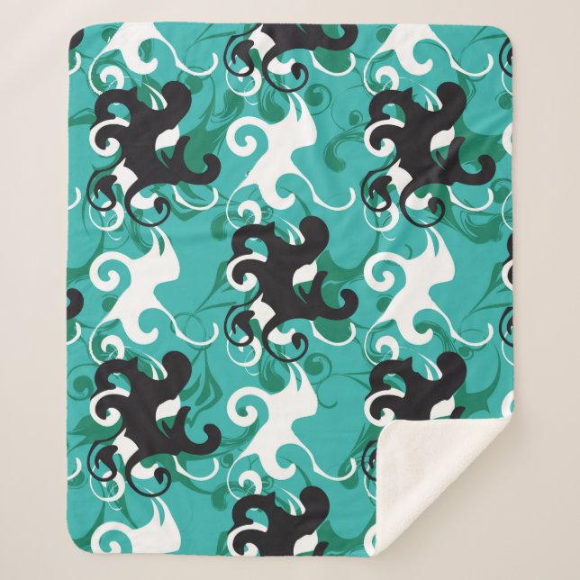 Couverture Sherpa Ilu vintage qualitatif motif Abstrait (Devant)