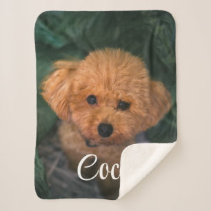 Couverture Sherpa Image Personnalisée Et Nom Cute Dog Blanket Cadeau