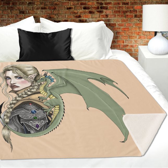 Couverture Sherpa Imaginaire du dragon d'Elf Warrior (Créateur téléchargé)
