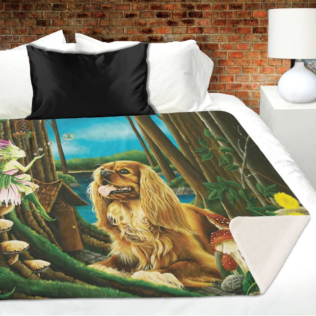 Couverture Sherpa Imaginaire du roi Charles Spaniel Sprite (Créateur téléchargé)