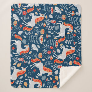 Couverture Sherpa Imaginaire folklorique : licornes, lapins, oiseaux