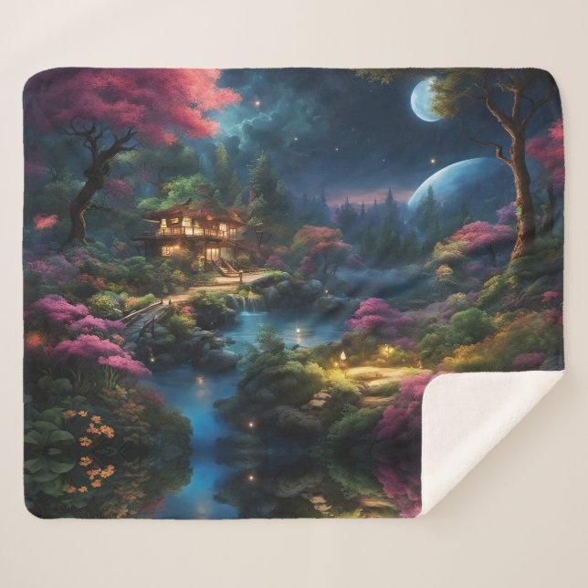 Couverture Sherpa Imaginaire Maison et jardin (Devant (Horizontal))