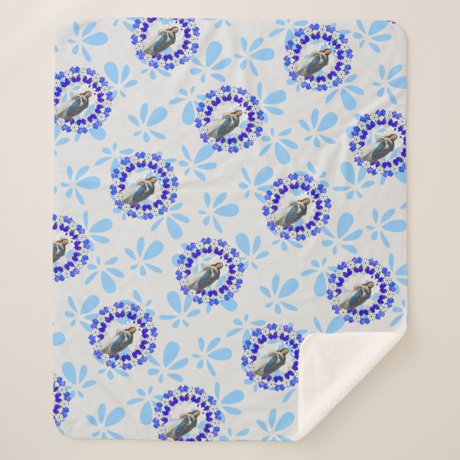 Couverture Sherpa Immaculée Conception Vierge Marie (Devant)