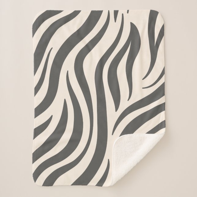 Couverture Sherpa Impression Zebra (Devant)