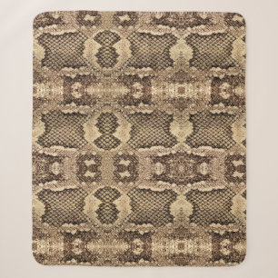 Couverture Sherpa Imprimé animal à motif de peau de serpent exotique