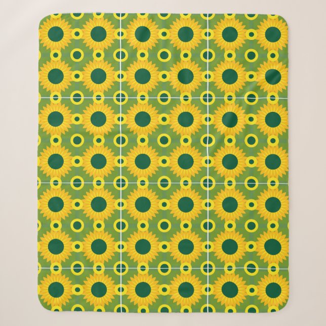 Couverture Sherpa imprimé de tournesol (Devant)
