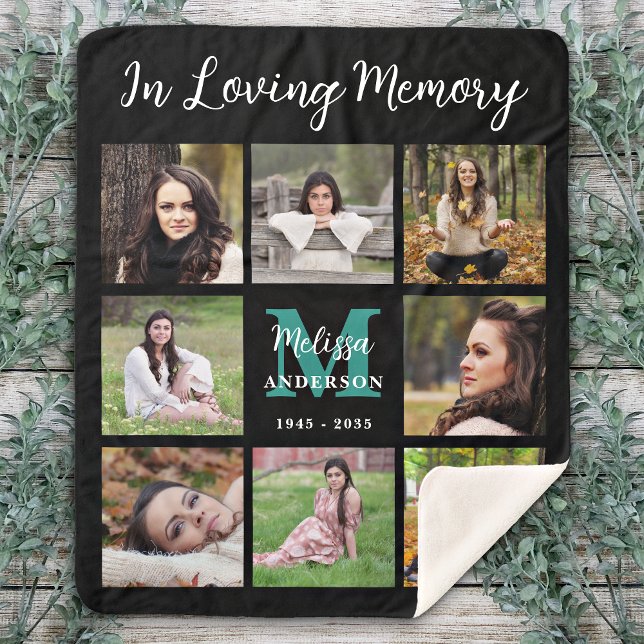 Couverture Sherpa In Love Memory Customisé 8 Photos Memorial (Créateur téléchargé)