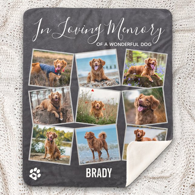 Couverture Sherpa In Love Memory Photo Collage Chien (Créateur téléchargé)