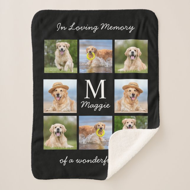 Couverture Sherpa In Love Memory Photos personnalisées Pet Memorial (Devant)