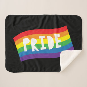 Couverture Sherpa Indicateur Rainbow de Pride