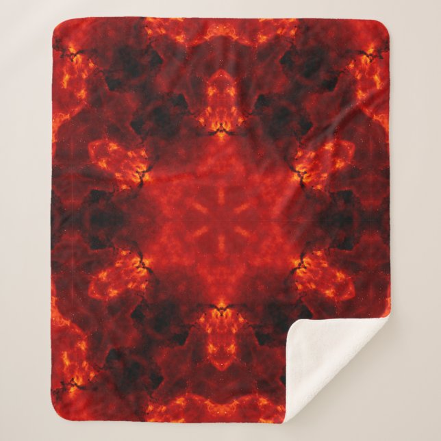 Couverture Sherpa Inferno Nexus - Fiery Kaleidoscope Art (Devant)