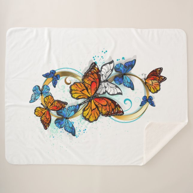 Couverture Sherpa Infini de papillons monarques (Devant (Horizontal))