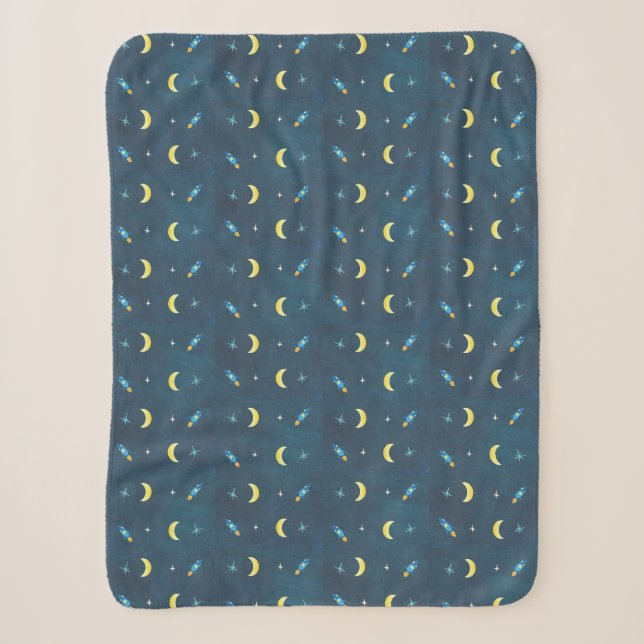 Couverture Sherpa Infirmière Motif Space Rocket Ship (Devant)