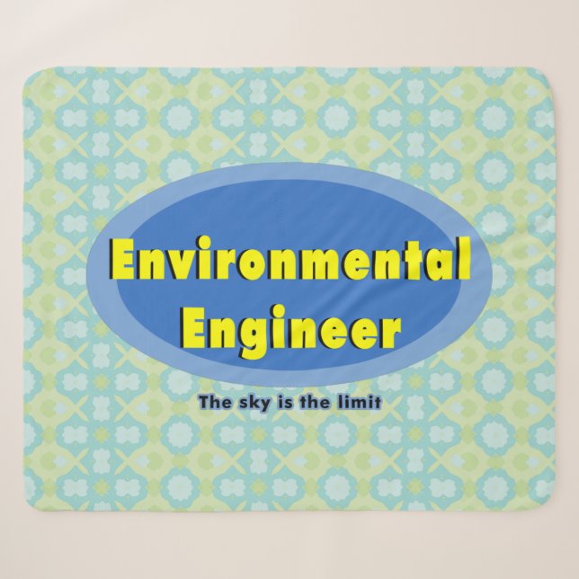 Couverture Sherpa Ingénieur de l'environnement bleu ovale (Devant (Horizontal))