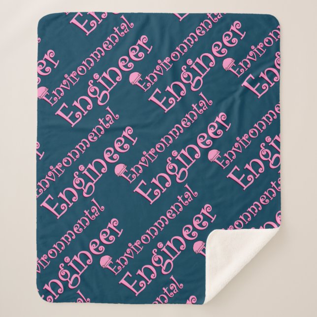 Couverture Sherpa Ingénieur environnemental rose (Devant)