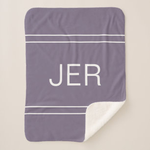 Couverture Sherpa Initiales personnalisées Monogrammes modernes tend