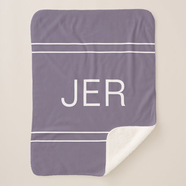 Couverture Sherpa Initiales personnalisées Monogrammes modernes tend (Devant)