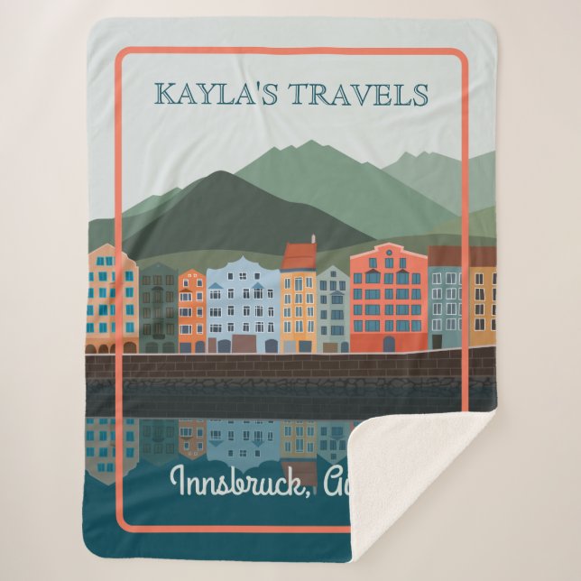Couverture Sherpa Innsbruck Austria Whimsside Town Travel (Devant)