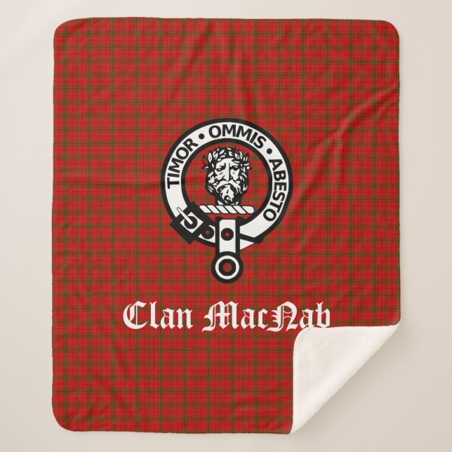 Couverture Sherpa Insigne de Clan MacNab et Tartan (Devant)