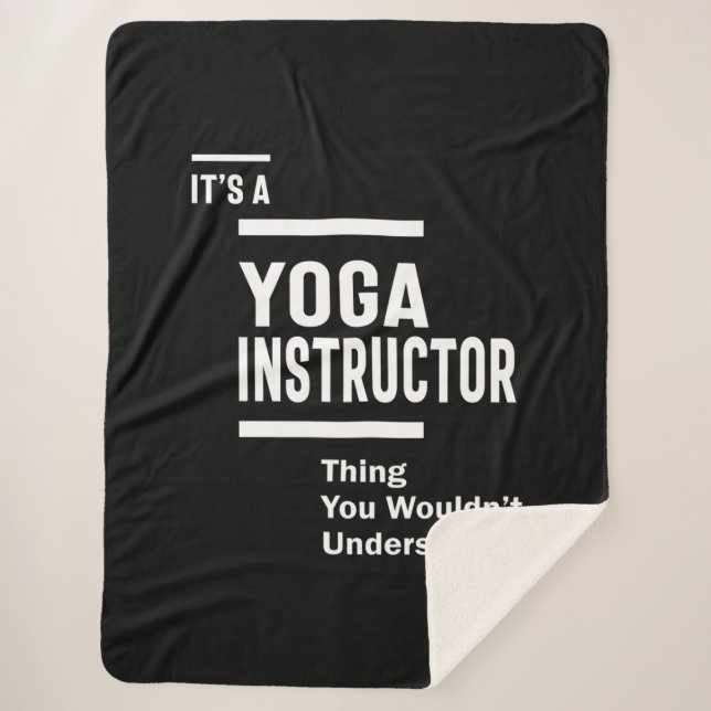 Couverture Sherpa Instructeur de yoga Titre du travail Cadeau (Devant)