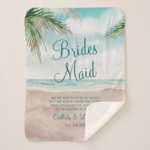 Couverture Sherpa Island Breeze Sandy Beach to the Bridesmaid Quote