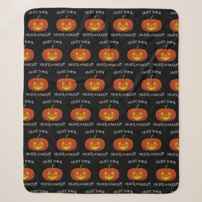 Couverture Sherpa Jack-o'-Lanterne - Allumez vos cauchemars (Devant)