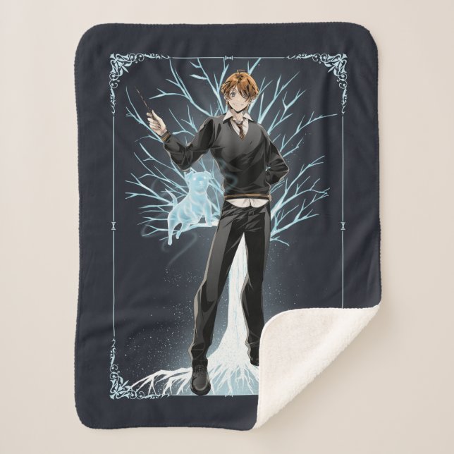 Couverture Sherpa Jack Russell Terrier Patronus d'Anime Ron Weasley (Devant)