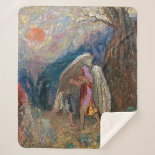 Couverture Sherpa Jacob et l'ange Odilon Redon