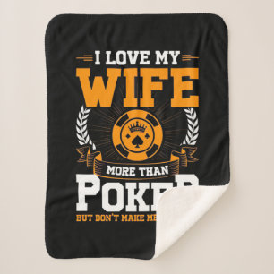 Couverture Sherpa J'Aime Ma Femme Plus Que Le Poker