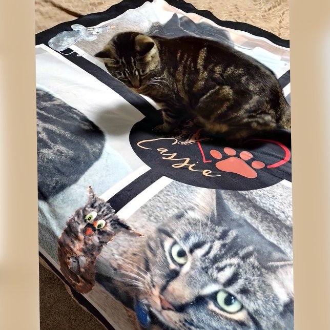 Couverture Sherpa J'Aime Mon Chat Sherpa Blanket (Créateur téléchargé)