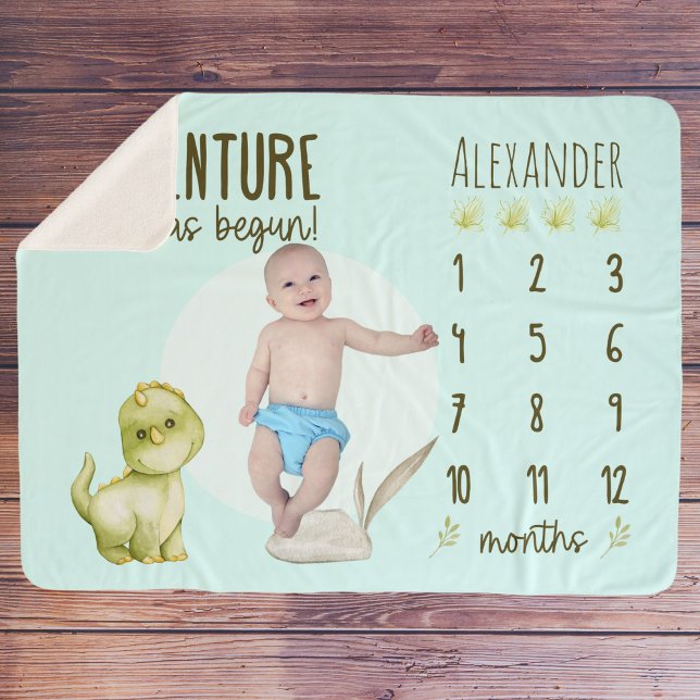 Couverture Sherpa Jalon de bébé T Rex Dinosaur mignon (Créateur téléchargé)