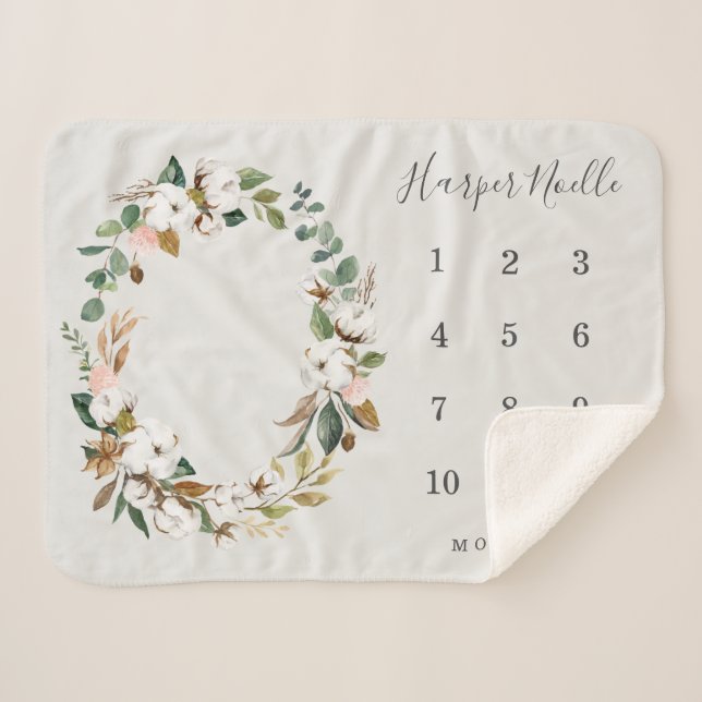 Couverture Sherpa Jalon du bébé de Magnolia (Devant (Horizontal))