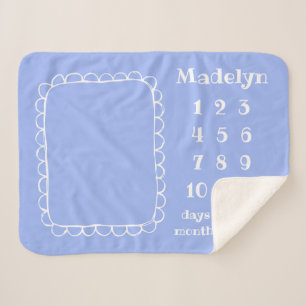 Couverture Sherpa Jalon simple rectangle avec cadre pour bébé