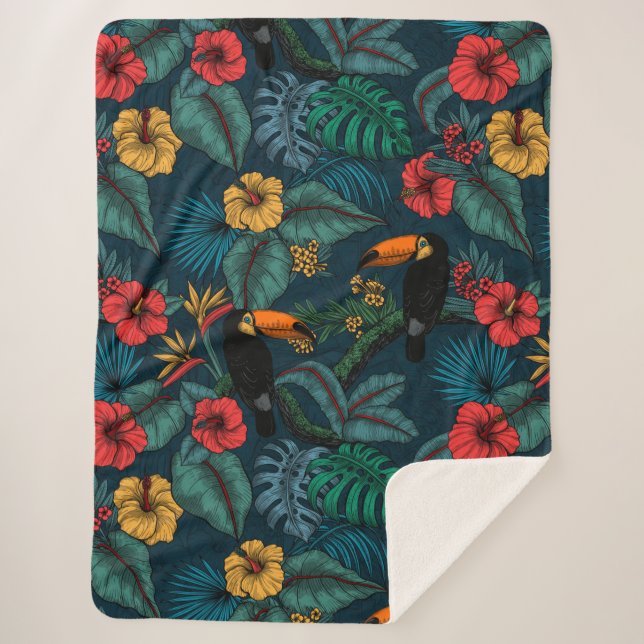 Couverture Sherpa Jardin toucan 2 (Devant)