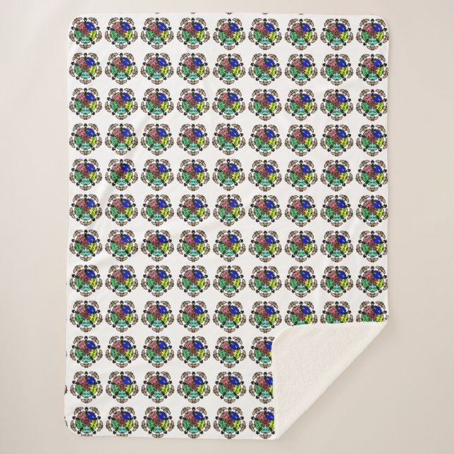 Couverture Sherpa Jardin Zen Vert (Devant)