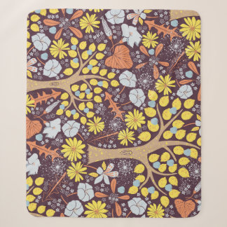 Couverture Sherpa Jardins, fleuris, pommier motif
