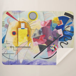 Couverture Sherpa Jaune-Rouge-Bleu Kandinsky