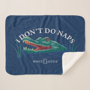 Couverture Sherpa Je ne fais pas de sieste Alligator - le Lotus blan