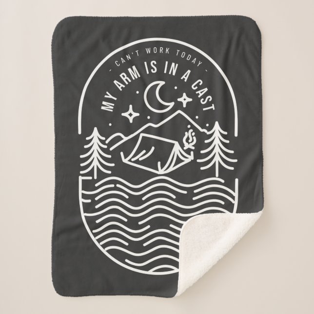 Couverture Sherpa Je ne peux pas travailler aujourd'hui mon bras est (Devant)