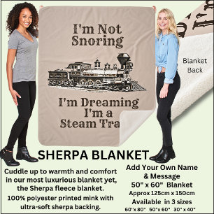 Couverture Sherpa Je ne ronfle pas, je rêve d'être un moyen de train