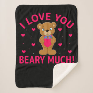 Couverture Sherpa Je T'Aime Faire Beaucoup De Teddy Bear