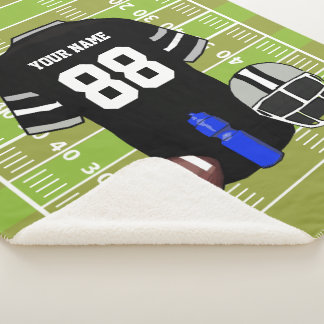 Couverture Sherpa Jersey de football en fer sur grille sur mesure