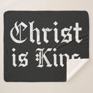 Couverture Sherpa Jésus-Christ est Roi Gothique Art Grunge Blacklett