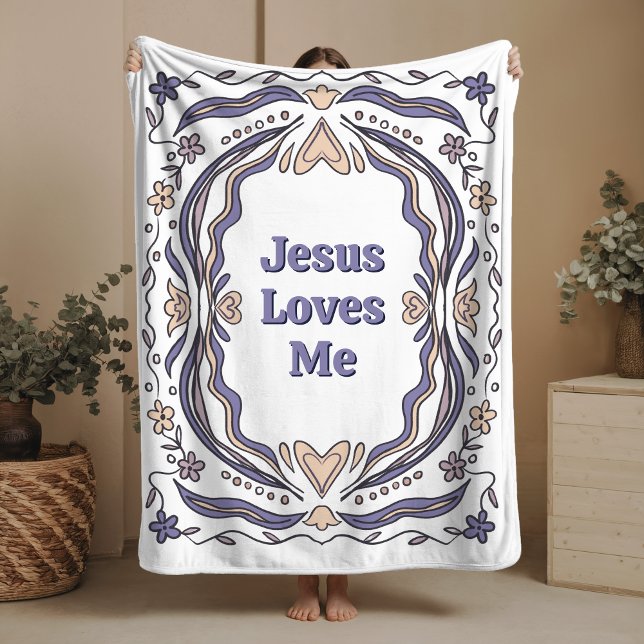 Couverture Sherpa Jésus M'aime Cadeau Chrétien  (Créateur téléchargé)