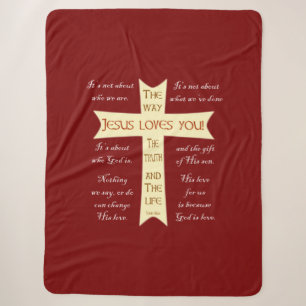 Couverture Sherpa Jesus Sherpa Blanket - Rouge