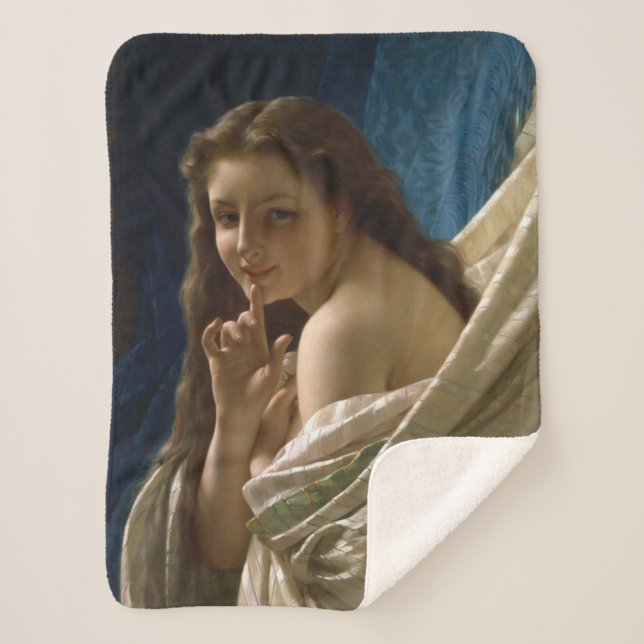 Couverture Sherpa Jeune femme sensuelle et aguicheuse (Devant)