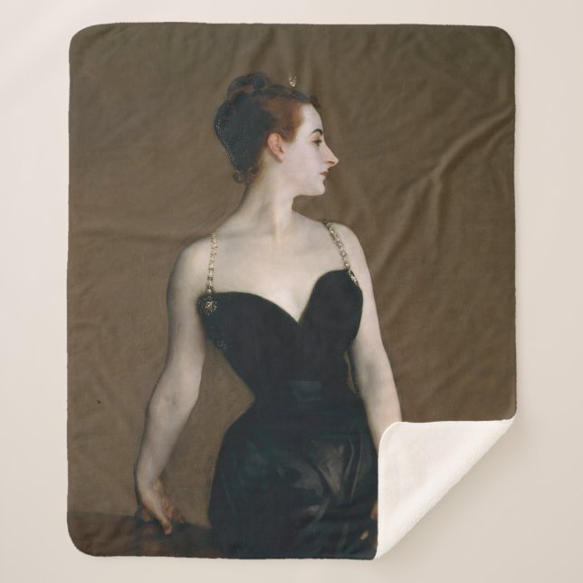 Couverture Sherpa John Singer Sargent Madame X Classic Portrait (Devant)