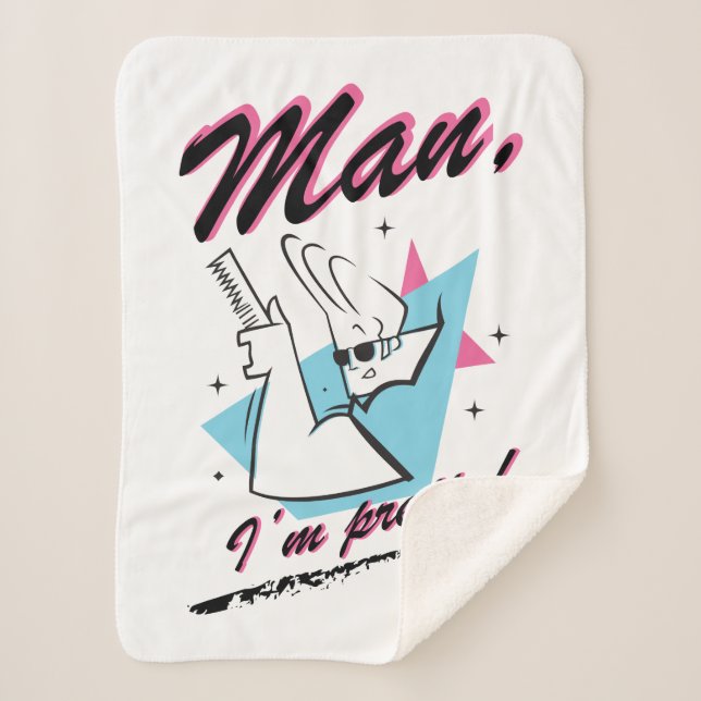Couverture Sherpa Johnny Bravo - Homme Je suis assez Retro Graphic (Devant)